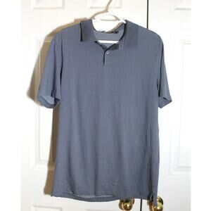 Theory Men's Blue Birdseye Polo sz L